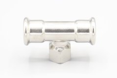T-kus, lisovací, redukovaný F/závit vnútorný/F | 22-1/2"-22 mm
