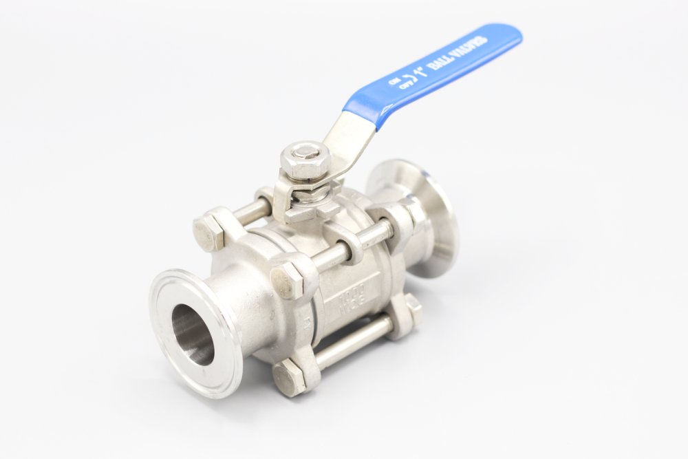 Plný průtok, třídílný, CLAMP - Těsnění dříku - PTFE