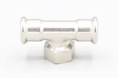 T-kus, lisovací, redukovaný F/závit vnútorný/F | 22-3/4"-22 mm